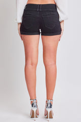 Women's WannaBettaButt 3 Button Cuffed Denim Shorts from YMI JEANS