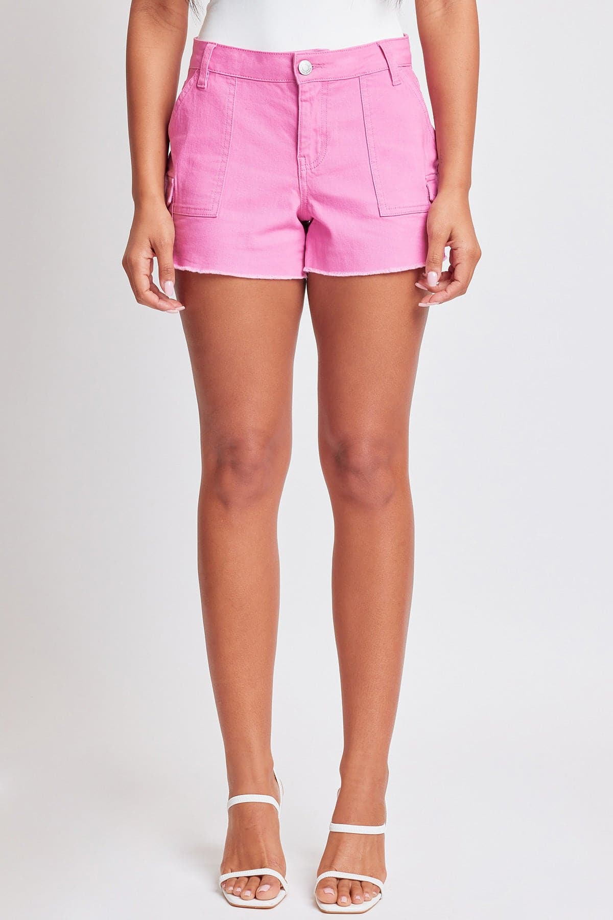 Women’s High-Rise Flap Pocket Cargo Short from YMI JEANS