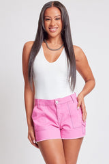 Women’s High-Rise Flap Pocket Cargo Short from YMI JEANS