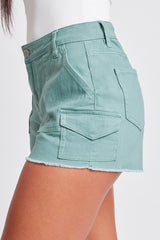 Women’s High-Rise Flap Pocket Cargo Short from YMI JEANS