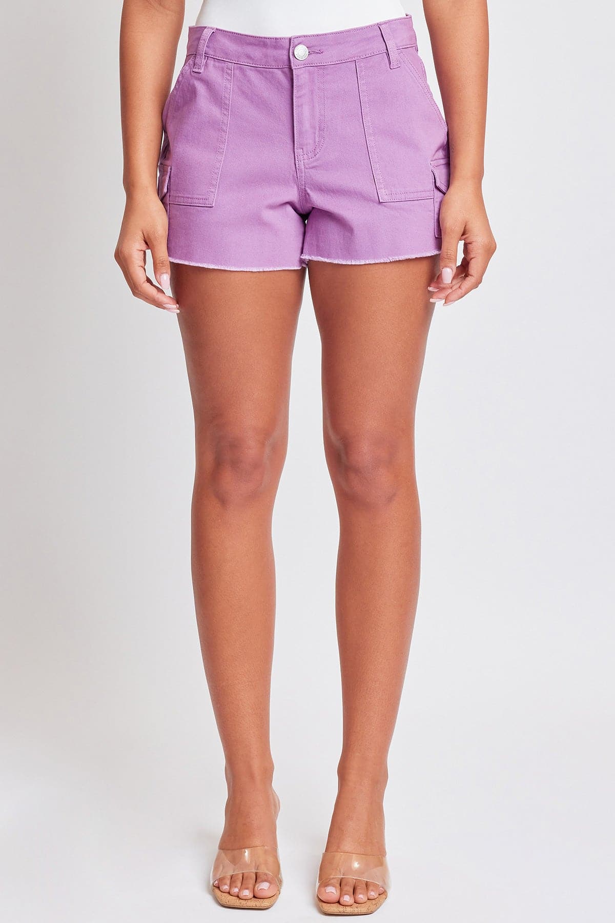 Women’s High-Rise Flap Pocket Cargo Short from YMI JEANS