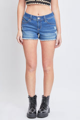 Women's WannaBettaButt Low Rise Frayed Shorts from YMI JEANS