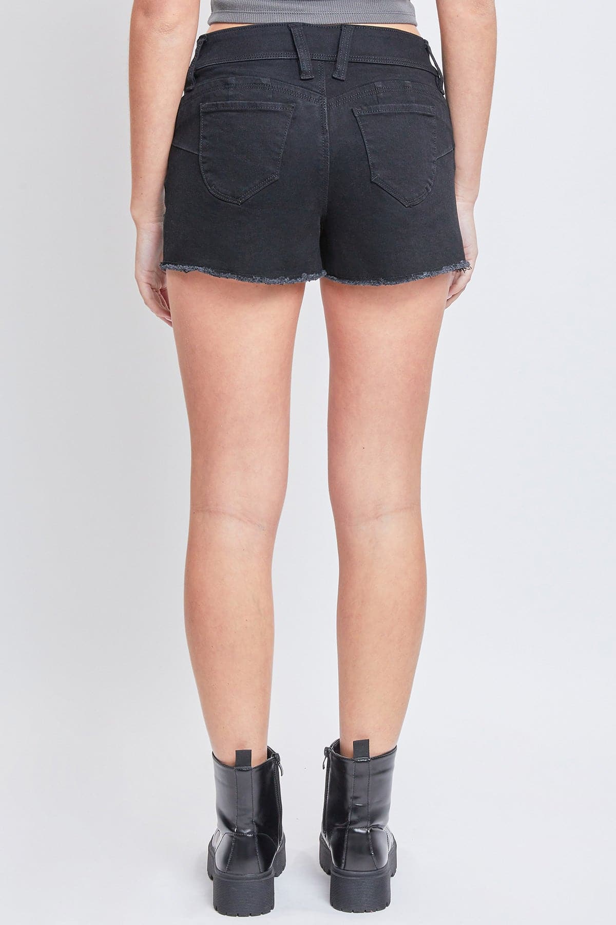 Women's WannaBettaButt Low Rise Frayed Shorts from YMI JEANS
