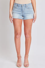 Women's Heavy Stitch Embroidered Frayed Shorts from YMI JEANS