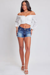Women's Heavy Stitch Frayed Shorts from YMI JEANS
