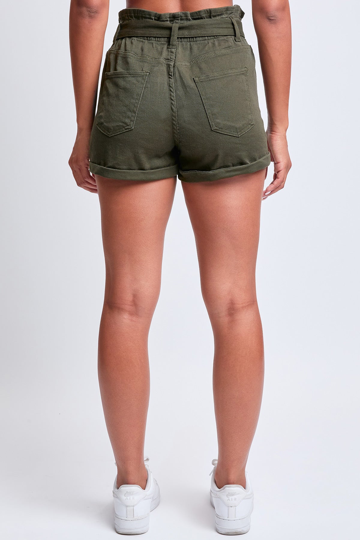 Women's Belted Paperbag Waist Shorts from YMI JEANS