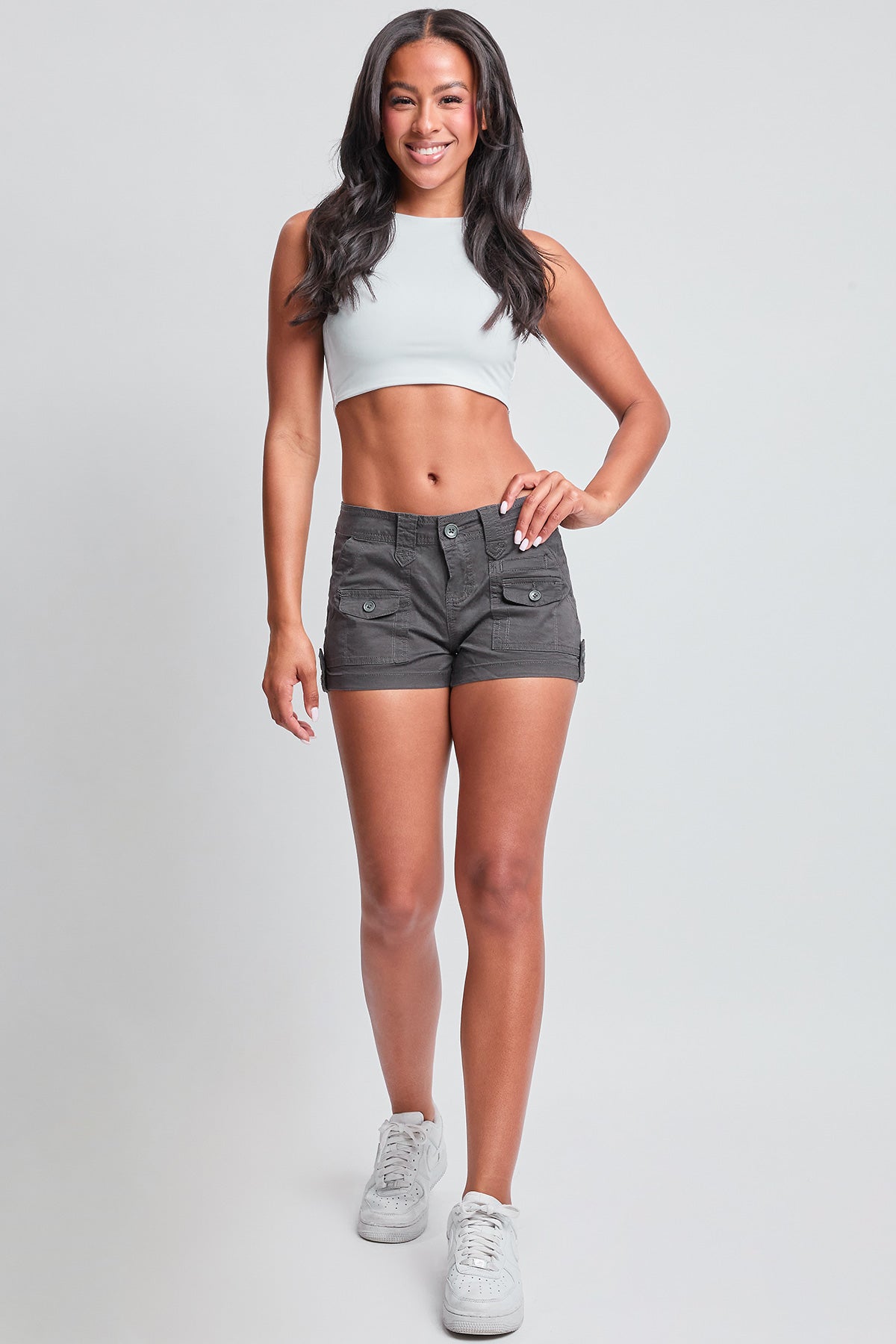 Women's Low Rise Porkchop Poplin Shorts from YMI JEANS