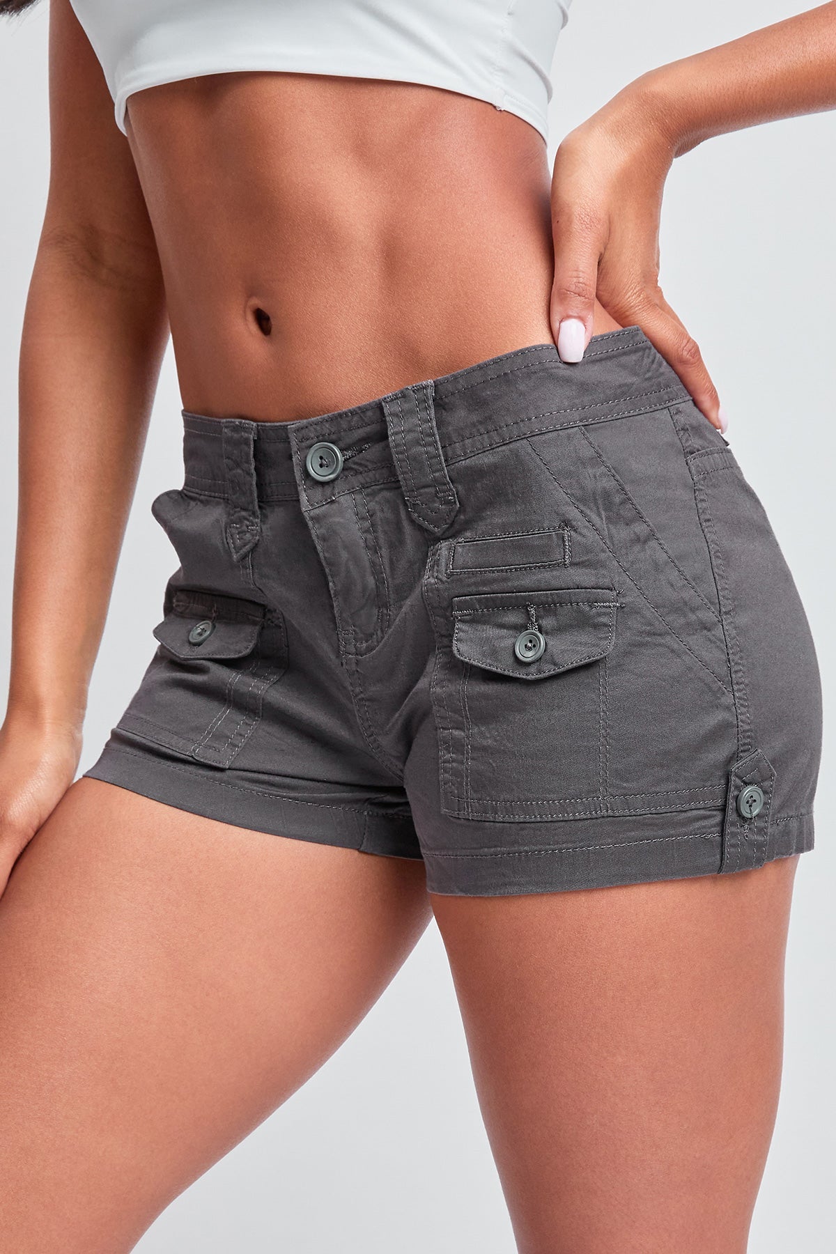 Women's Low Rise Porkchop Poplin Shorts from YMI JEANS