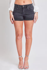 Women's WannaBettaButt Cuffed Denim Shorts from YMI JEANS