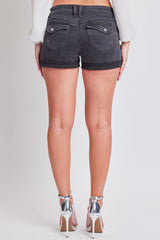 Women's WannaBettaButt Cuffed Denim Shorts from YMI JEANS