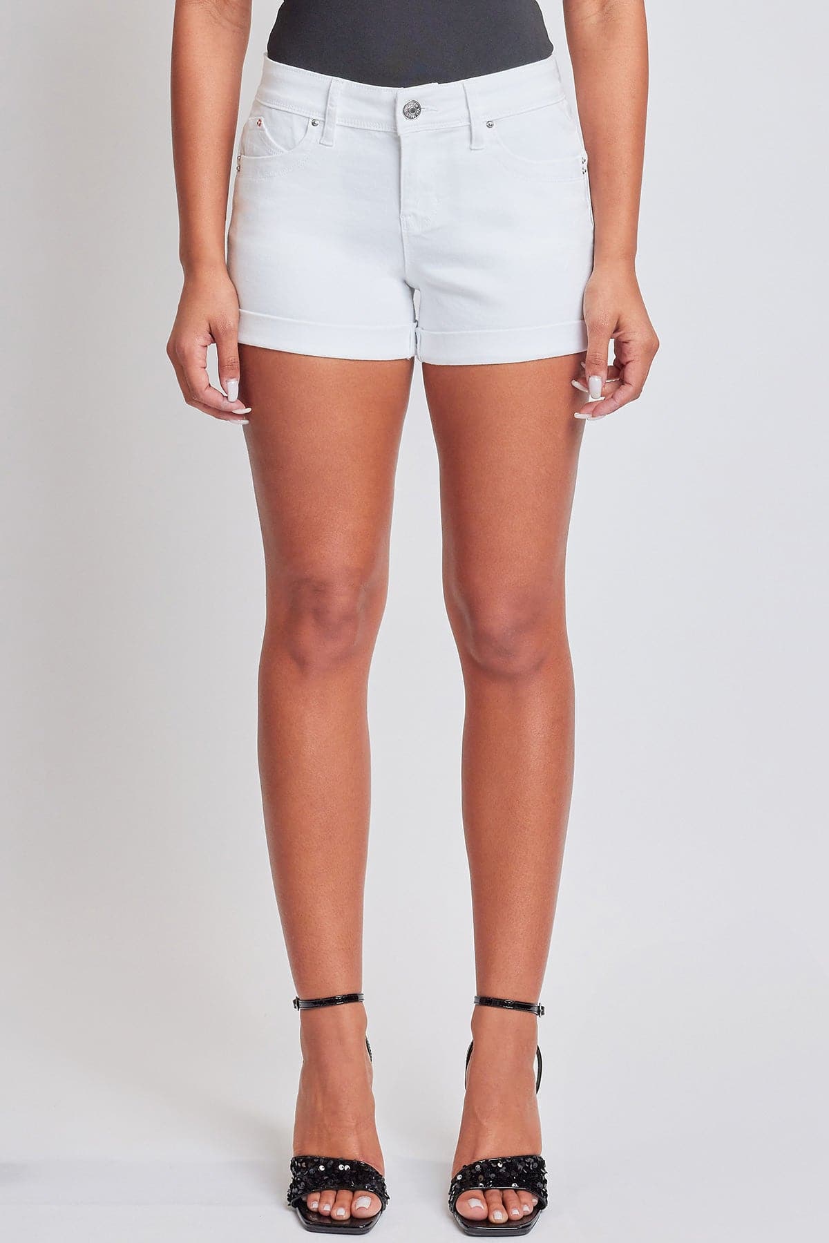 Women's WannaBettaButt Cuffed Denim Shorts from YMI JEANS