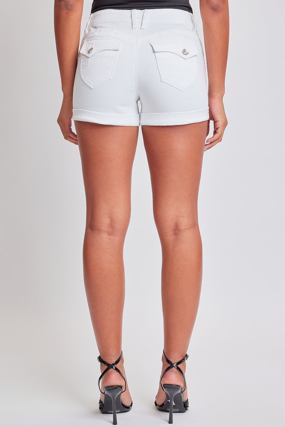 Women's WannaBettaButt Cuffed Denim Shorts from YMI JEANS