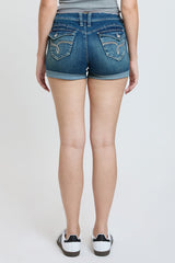 Women’s WannaBettaButt Cuffed Denim Shorts from YMI JEANS