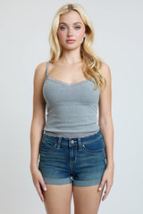 Women’s WannaBettaButt Cuffed Denim Shorts from YMI JEANS