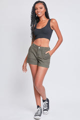Women's Mid Rise Rolled Cuff Short from YMI JEANS