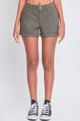 Women's Mid Rise Rolled Cuff Short from YMI JEANS