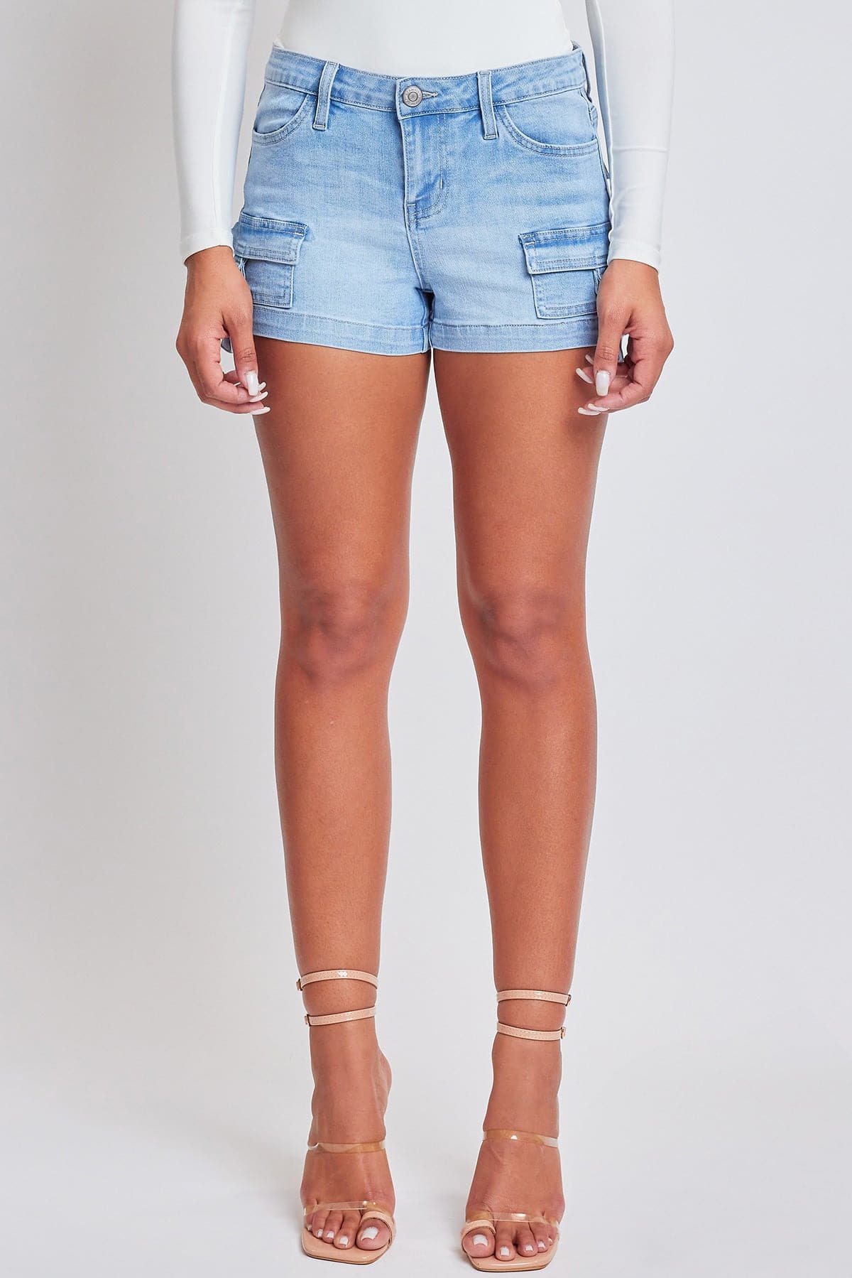 Women´s Denim Cargo Shorts with D-Ring Detail from YMI JEANS