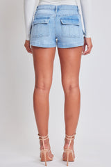 Women´s Denim Cargo Shorts with D-Ring Detail from YMI JEANS