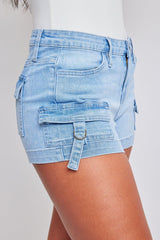 Women´s Denim Cargo Shorts with D-Ring Detail from YMI JEANS