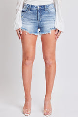 Women's High Rise Destructed Summer Fray Hem Shorts-Distressed from YMI JEANS