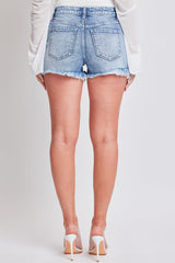 Women's High Rise Destructed Summer Fray Hem Shorts-Distressed from YMI JEANS