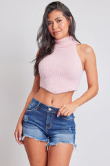 Women's High Rise Destructed Summer Fray Hem Shorts-Distressed from YMI JEANS