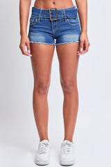 Women's Fray Hem Belted Shorts from YMI JEANS