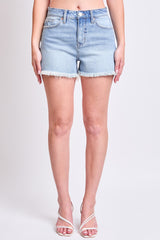 Women's High Rise Fray Hem Shorts from YMI JEANS