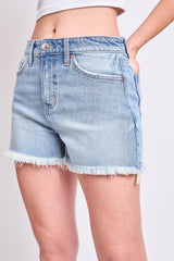 Women's High Rise Fray Hem Shorts from YMI JEANS