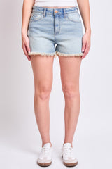 Women's High Rise Fray Hem Shorts from YMI JEANS