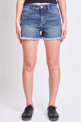Women's High Rise Fray Hem Shorts from YMI JEANS