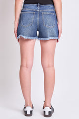 Women's High Rise Fray Hem Shorts from YMI JEANS