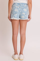 Women's Floral Printed Fray Hem Shorts from YMI JEANS