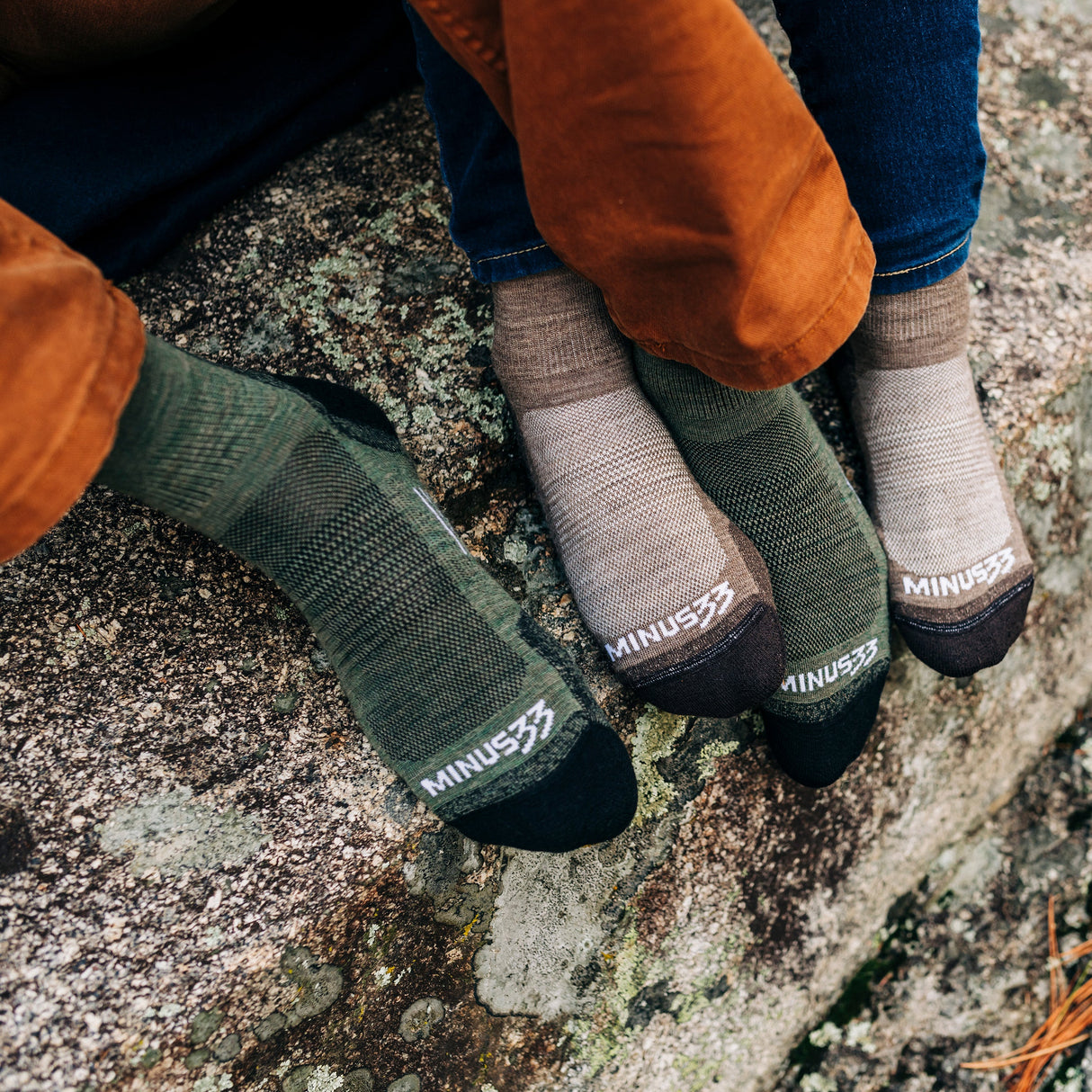 Microweight Cushion - Mini Crew Wool Socks Mountain Heritage from Minus33 Merino Wool Clothing