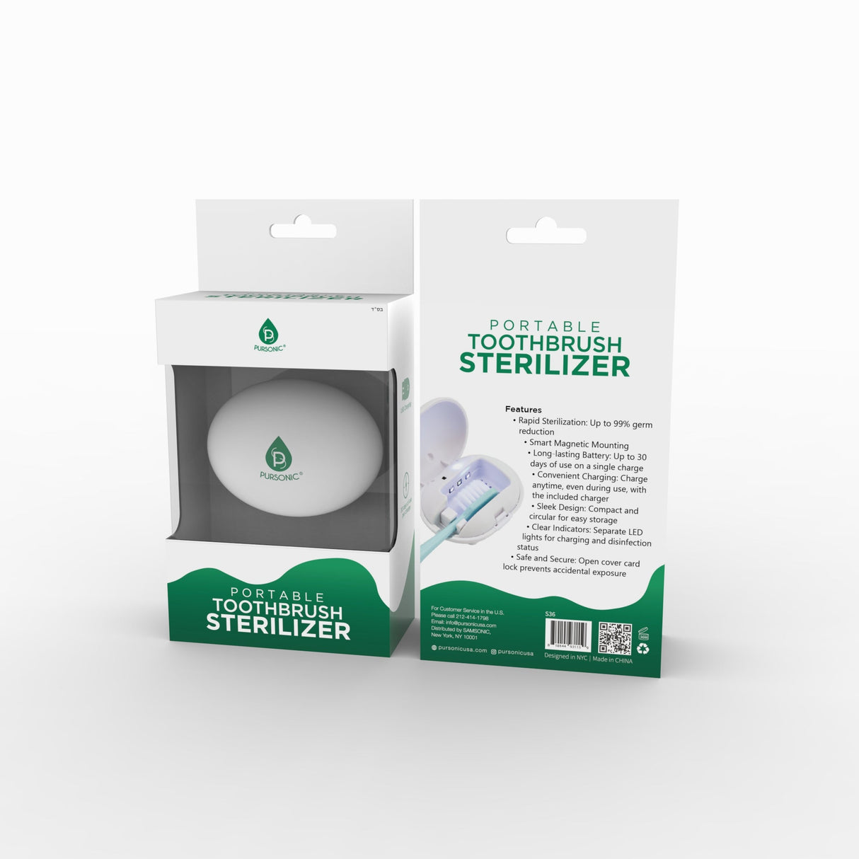Portable Toothbrush Sterilizer – Your Hygiene Companion on the Go! from Pursonic