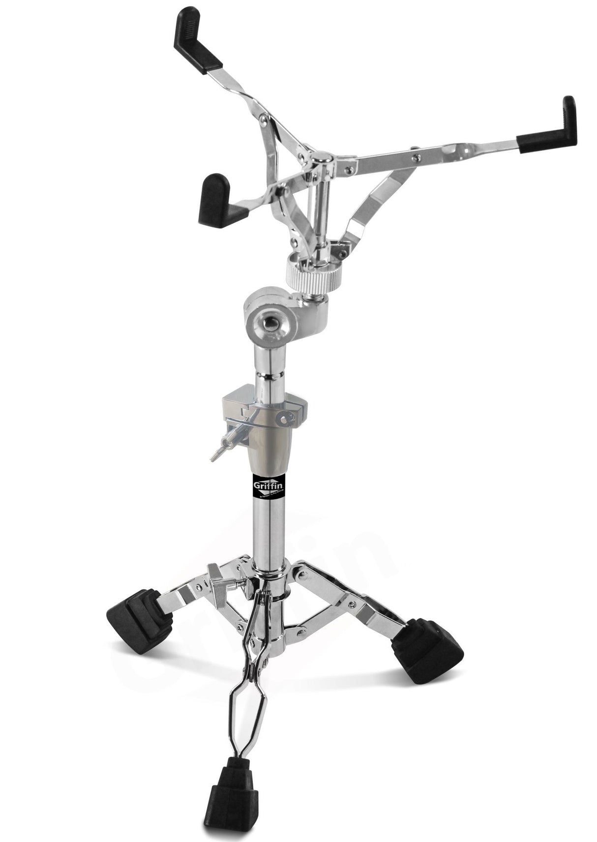 Premium Snare Drum Stand by GRIFFIN - Double Braced Heavy-Duty Weight Mount for Snares, Tom Drums & Adjustable Practice Pad - Percussion Hardware Kit from GeekStands.com