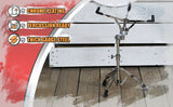 Snare Drum Stand by GRIFFIN | Deluxe Percussion Hardware Base Kit | Double Braced, Light Weight Mount for Standard Snares, Tom Drums & Practice Pad | Slip-Proof Gear Tilter & Clamp Style Basket Holder from GeekStands.com