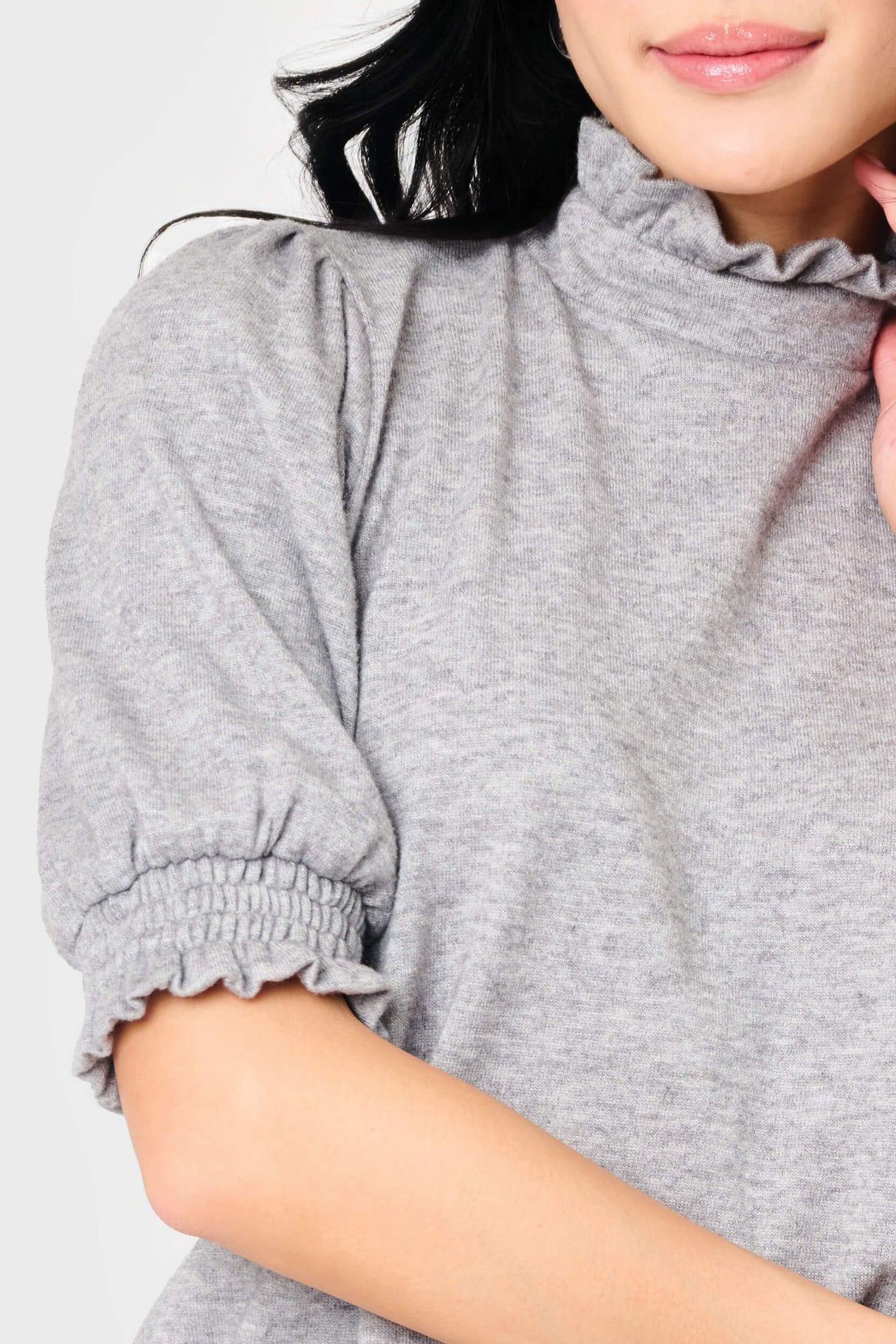 Feminine Mock Neck Luxe Sweater From Gibsonlook