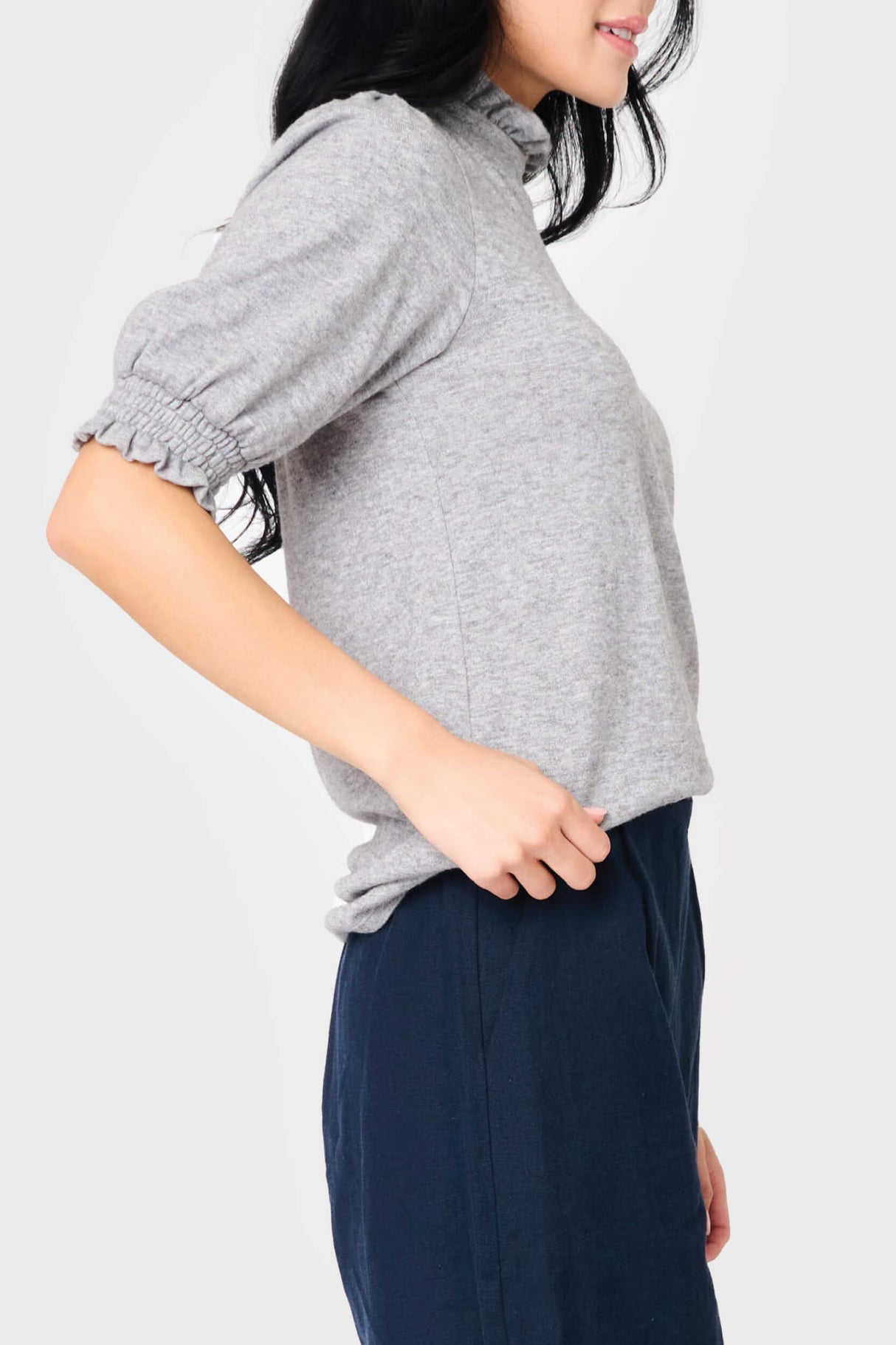 Feminine Mock Neck Luxe Sweater From Gibsonlook