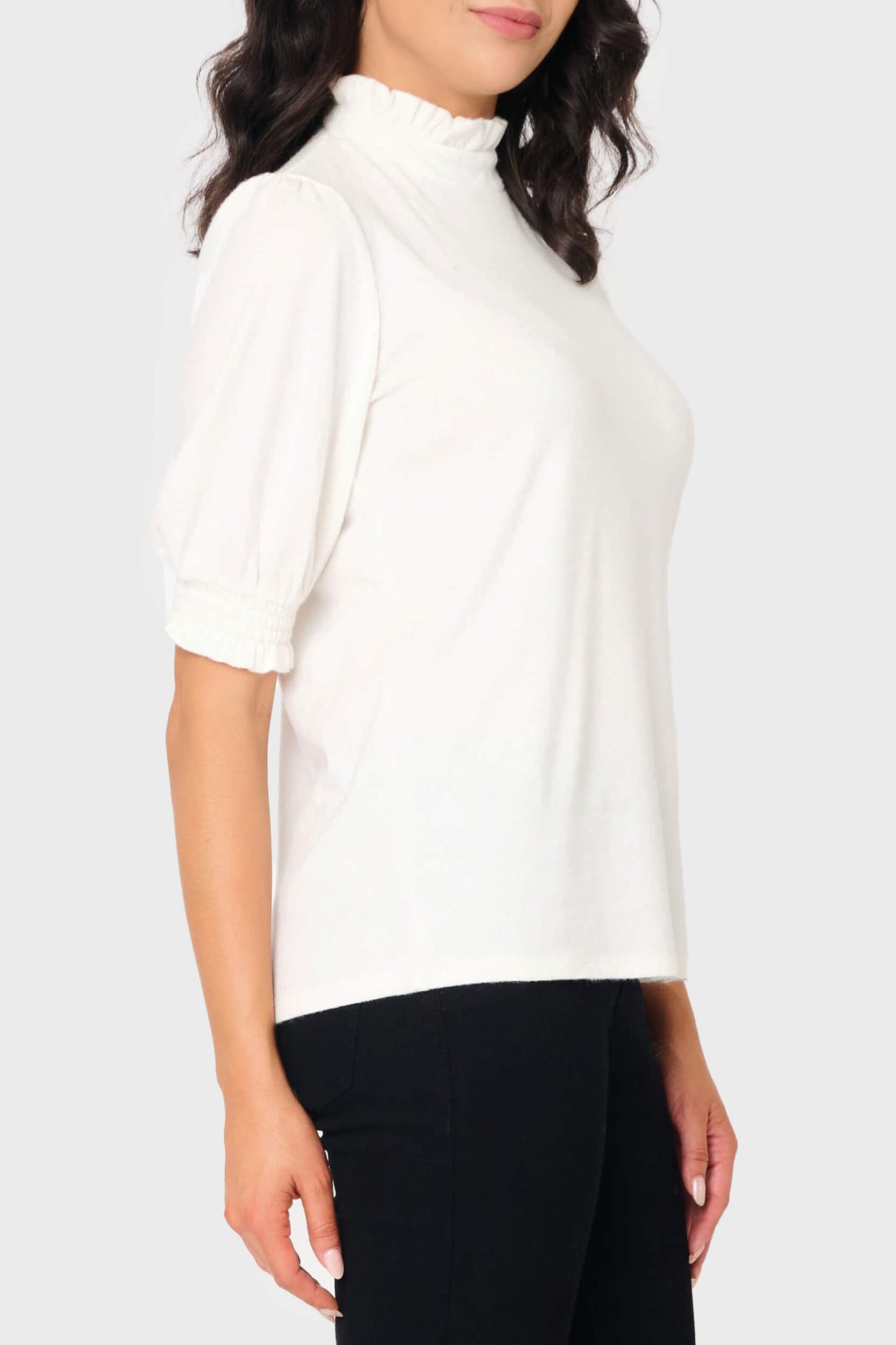 Feminine Mock Neck Luxe Sweater From Gibsonlook