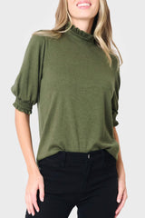 Feminine Mock Neck Luxe Sweater From Gibsonlook