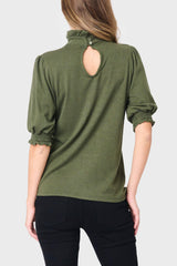 Feminine Mock Neck Luxe Sweater From Gibsonlook