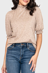 Feminine Mock Neck Luxe Sweater From Gibsonlook