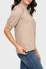 Feminine Mock Neck Luxe Sweater From Gibsonlook