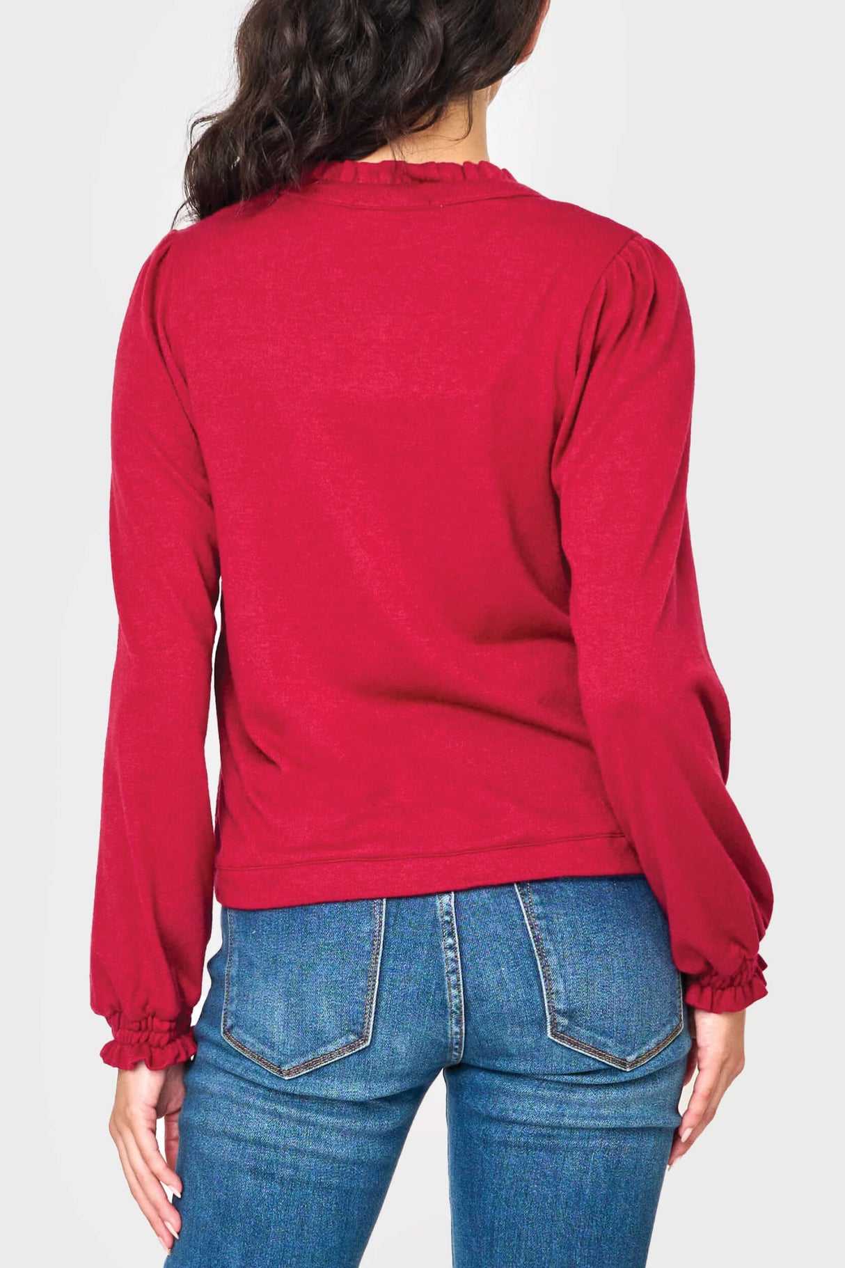 Feminine Mock Neck Luxe Cardigan from Gibsonlook