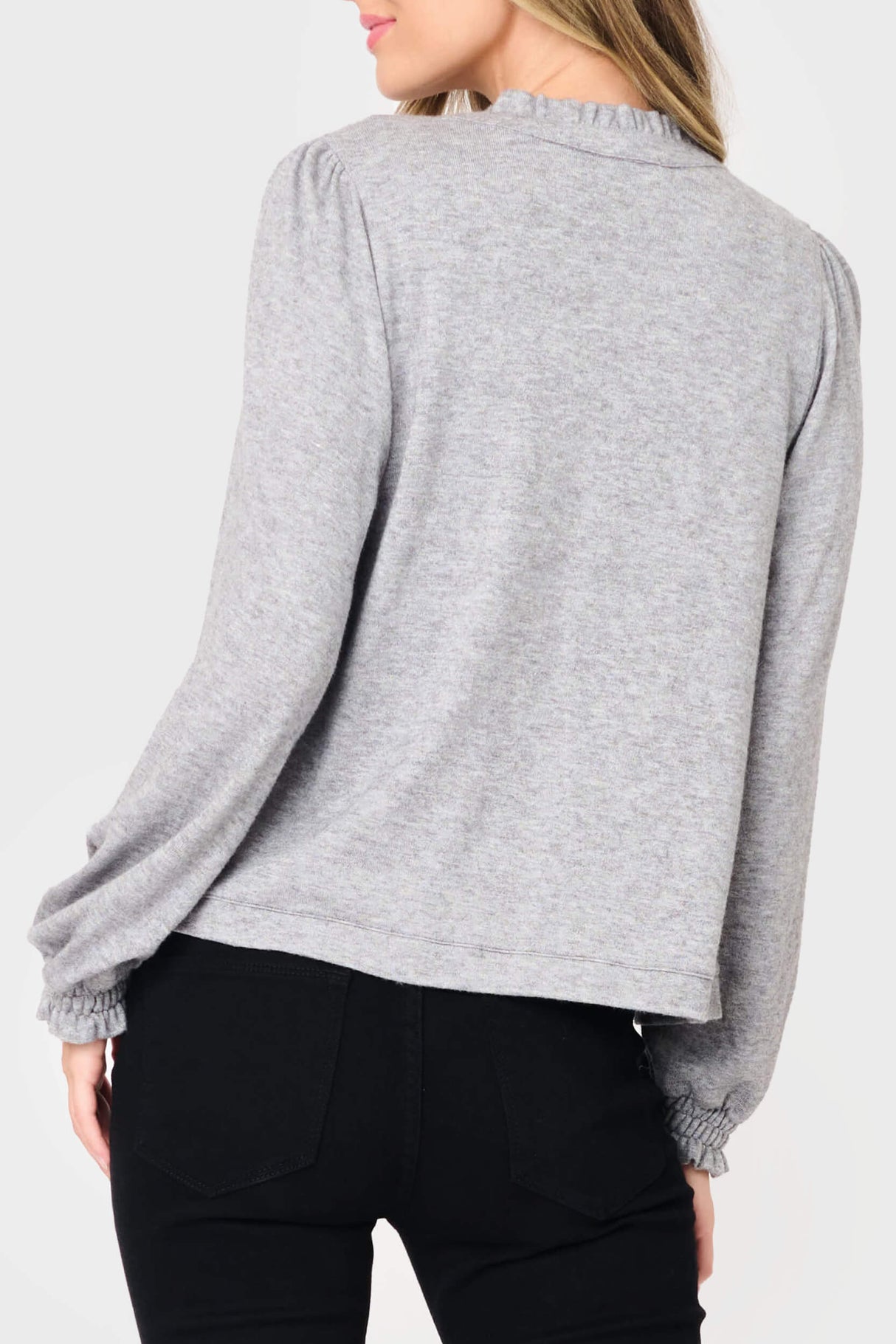 Feminine Mock Neck Luxe Cardigan from Gibsonlook