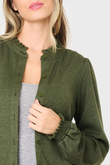 Feminine Mock Neck Luxe Cardigan from Gibsonlook