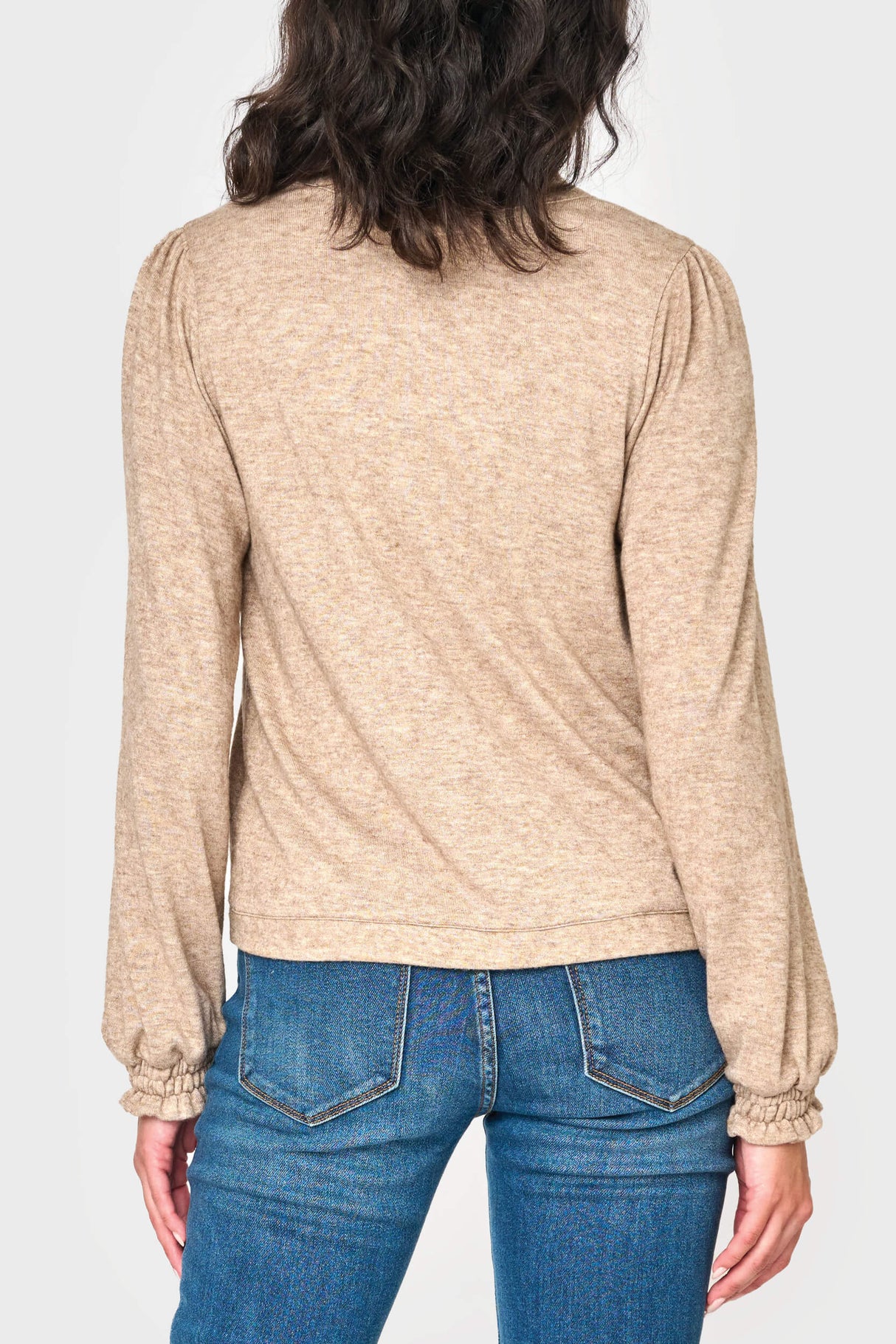 Feminine Mock Neck Luxe Cardigan from Gibsonlook