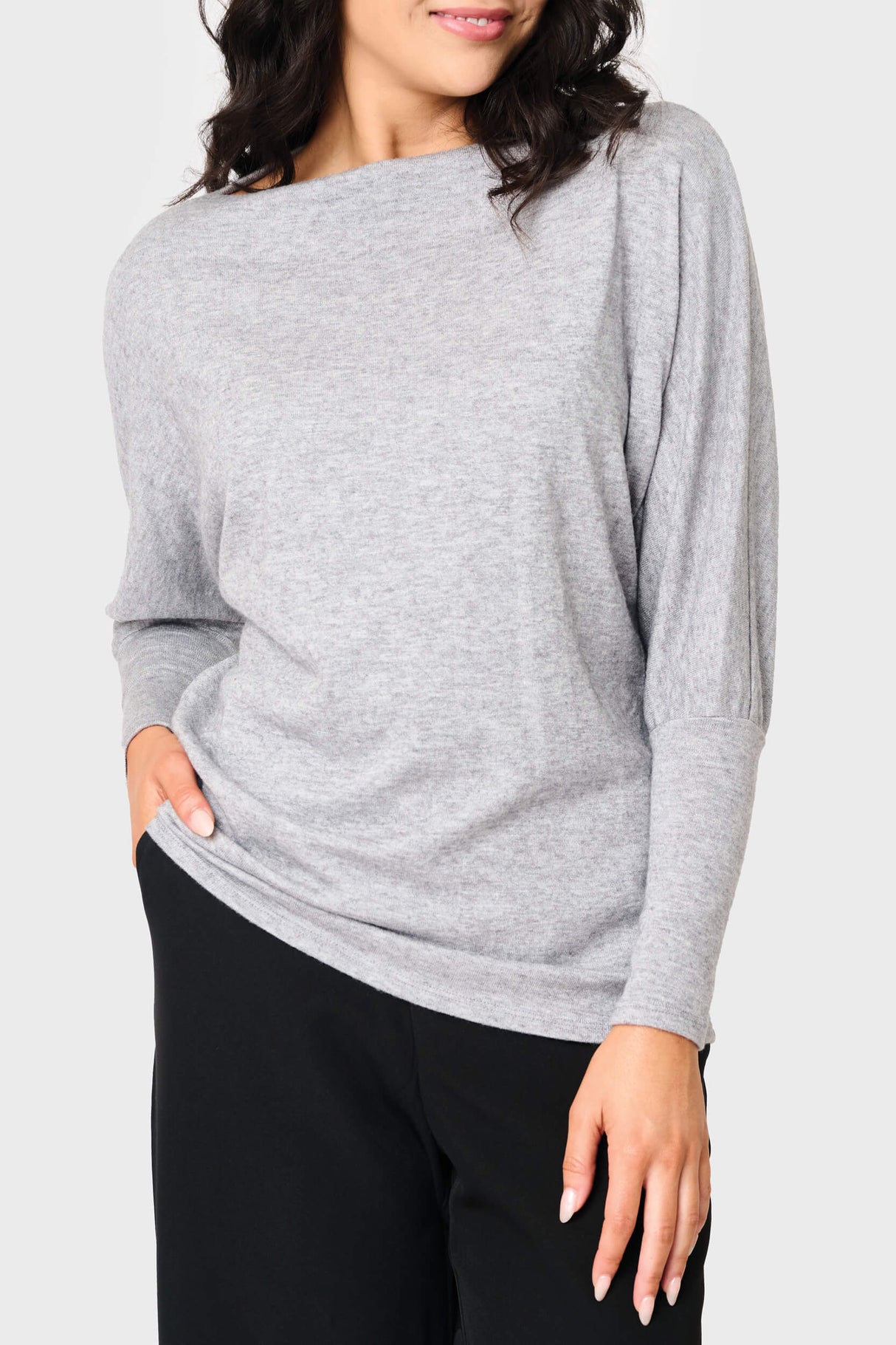 Slouchy Luxe Open Neck Sweater From Gibsonlook