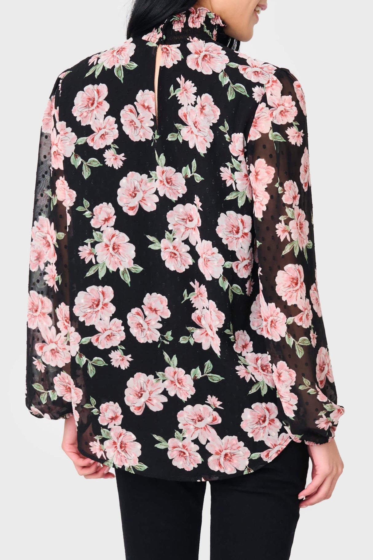 Sophia Smocked Neck Blouse from Gibsonlook